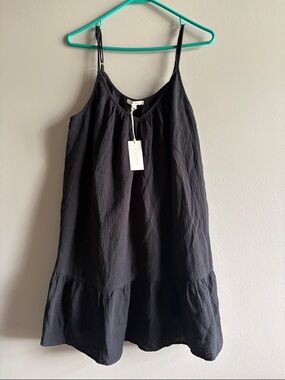 Z Supply Black Spaghetti Strap mini gauze Danny Sundress